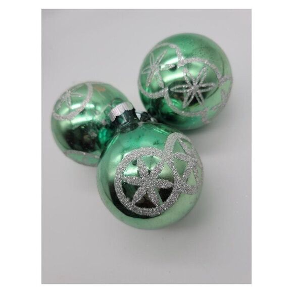 Vintage 1950's Shiny Brite Ornament Set of Three - Picture 4 of 5